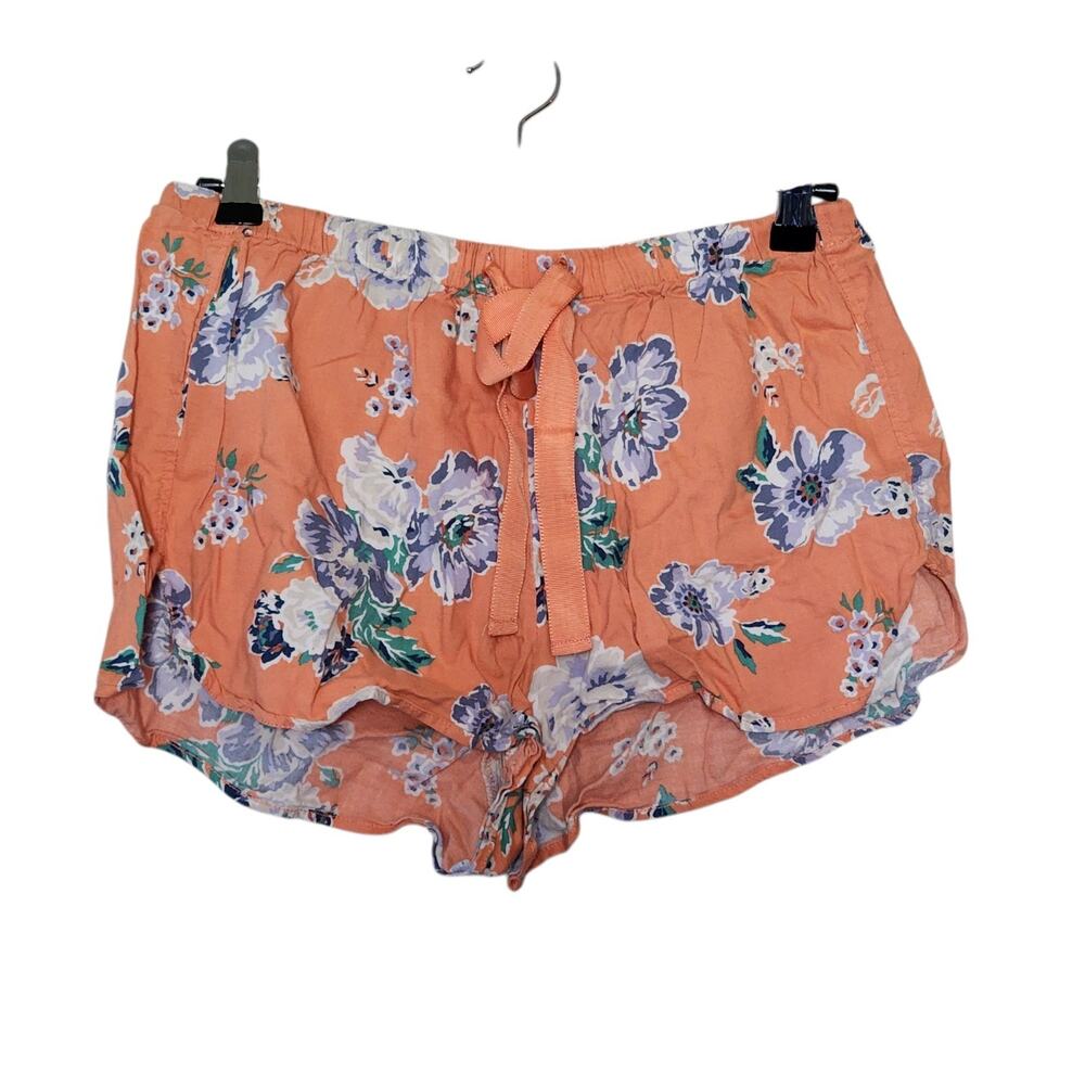 LOFT Women's Lounge Shorts - Orange Purple Floral - Size S